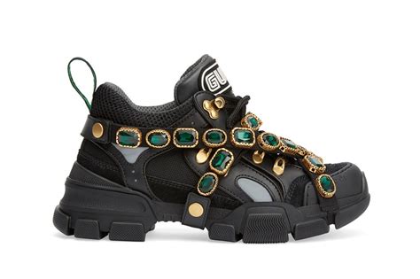 gucci strap sneaker|green Gucci sneakers with jewels.